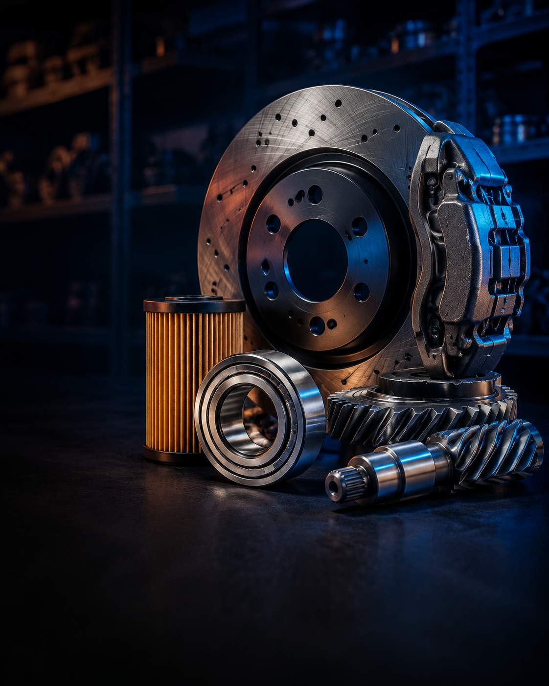 Precision automotive brake, bearing, filter and gear components